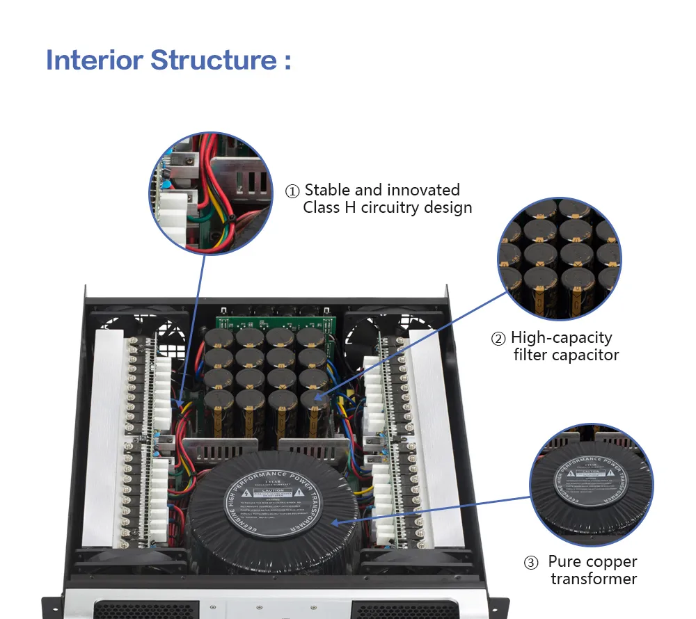 DJ-480 800W*4 Professional Audio Power Amplifier for Outdoor Performance