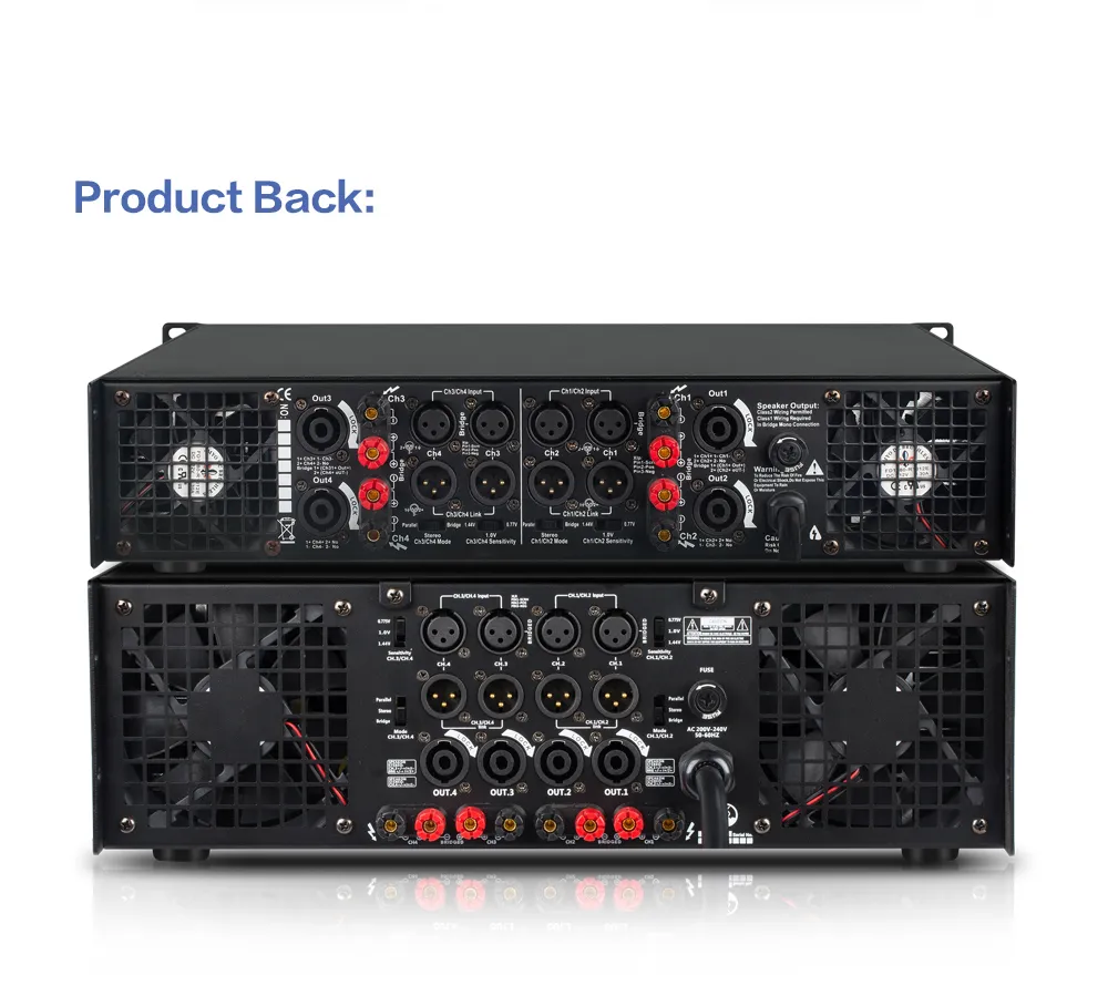 DJ-480 800W*4 Professional Audio Power Amplifier for Outdoor Performance