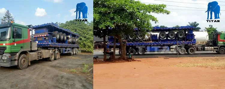 Drop Side Trailer 40 Ton Bulk Cargo Semi Trailer for Sale in Ghana