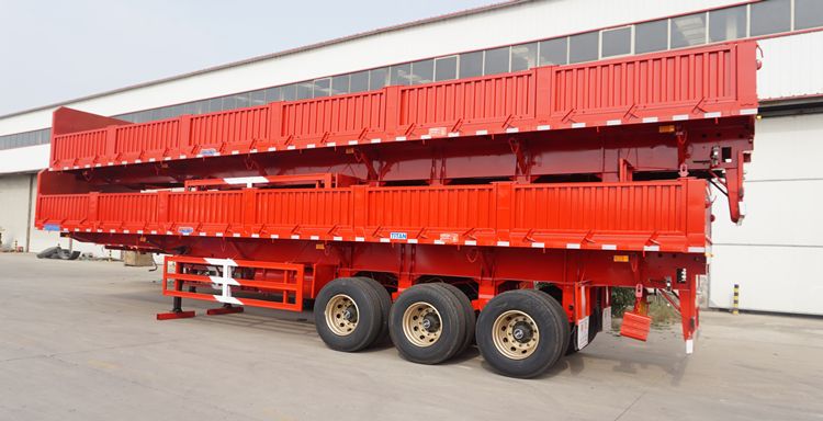 Drop Side Trailer 40t Cargo Semi Trailer with Removable Side Wall for Sale
