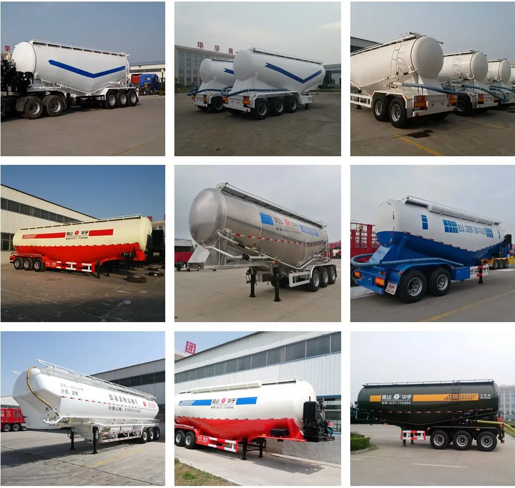 Dry Powder Bulk Cement Material Tanker Semi Trailer