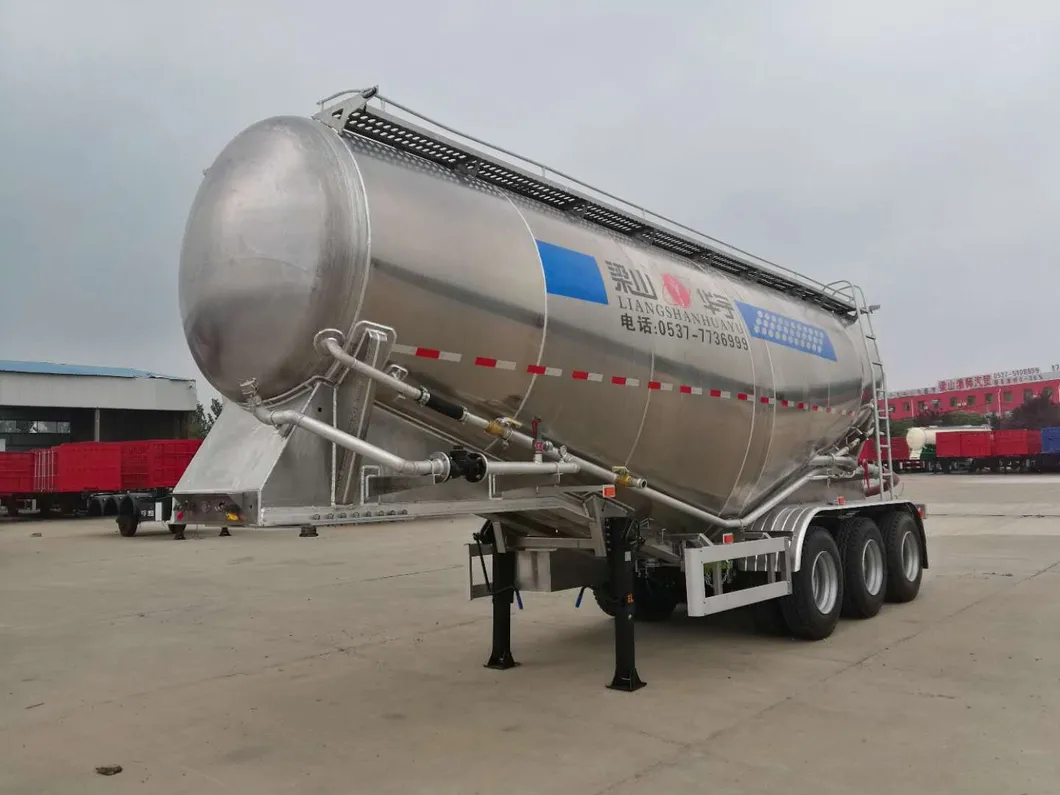 Dry Powder Bulk Cement Material Tanker Semi Trailer