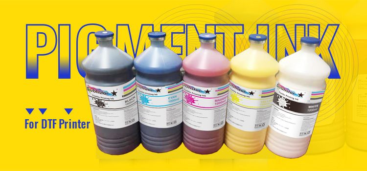 Dtf Ink Textile Pigment T-Shirt Printing Machine Printing Ink for Garment Hot Melt Adhesive Pet Film Heat Transfer Print Dtf Ink