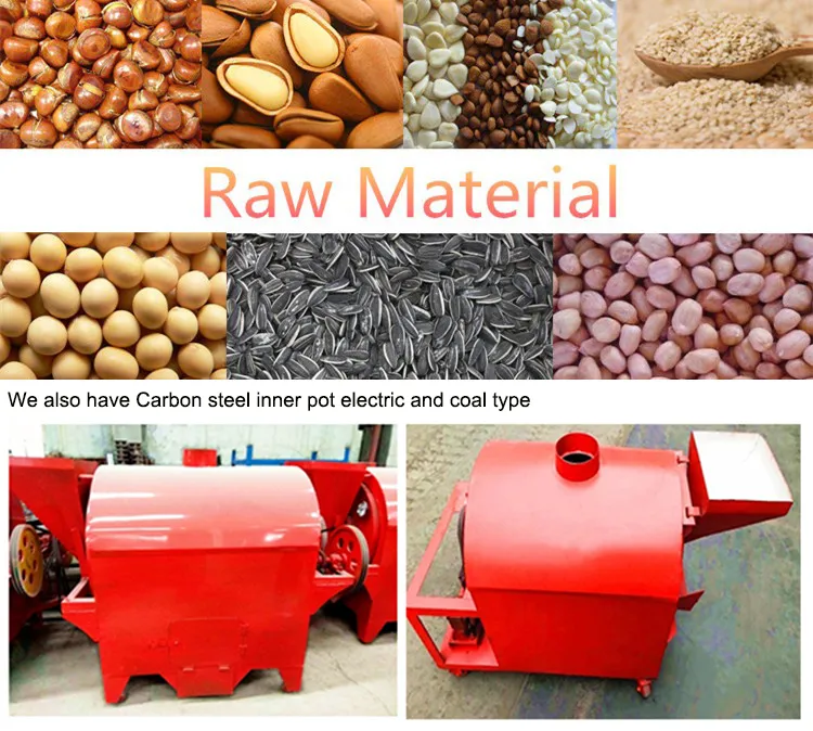 Electric Macadamia Nut Pine Nut Palm Kernel Peanut Roasting Machine Equipment Coffee Pumpkin Seed Peanut Dry Roaster