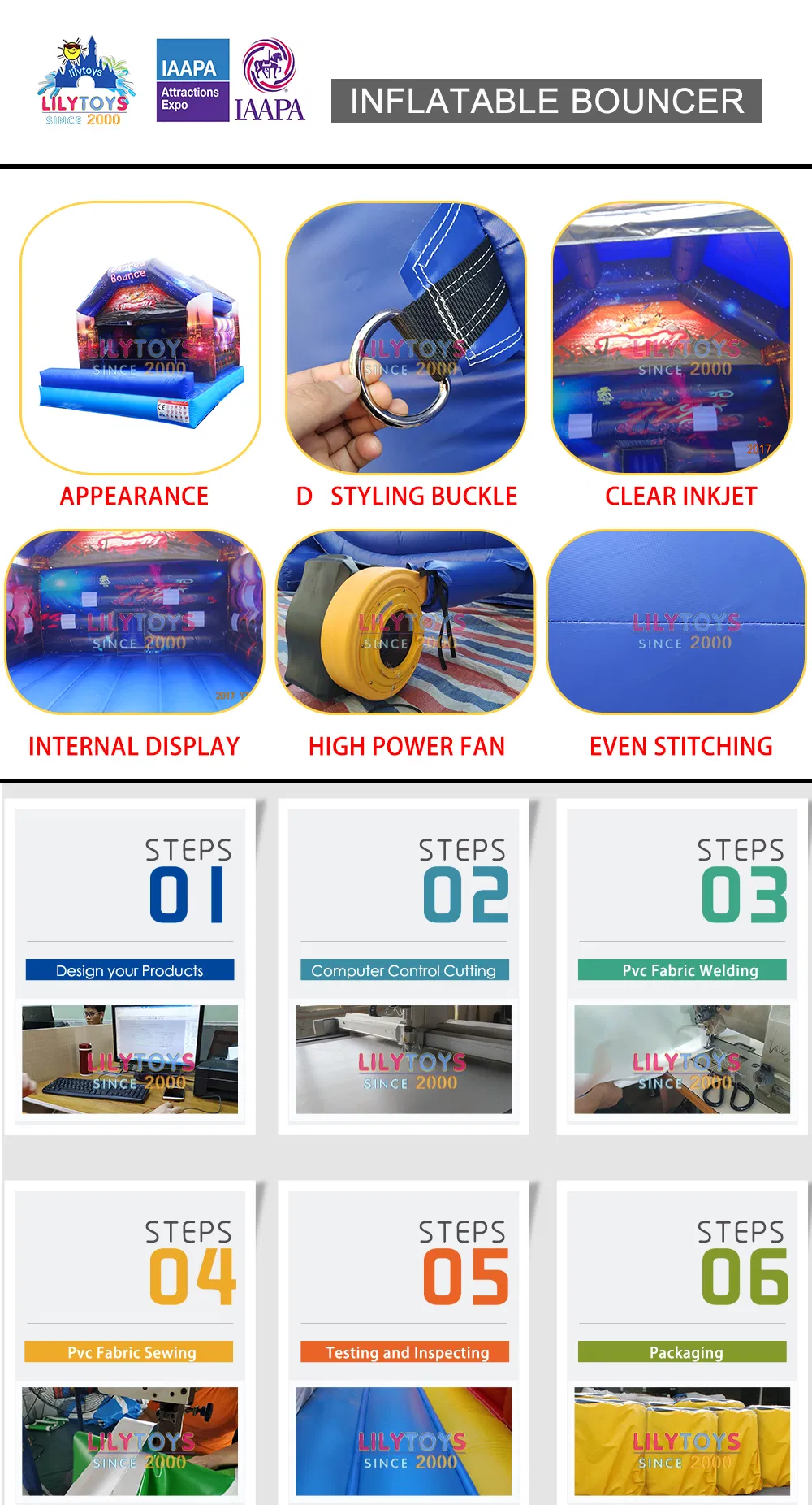 Elephant Theme Small Indoor Inflatable Castle Bouncer Netting House