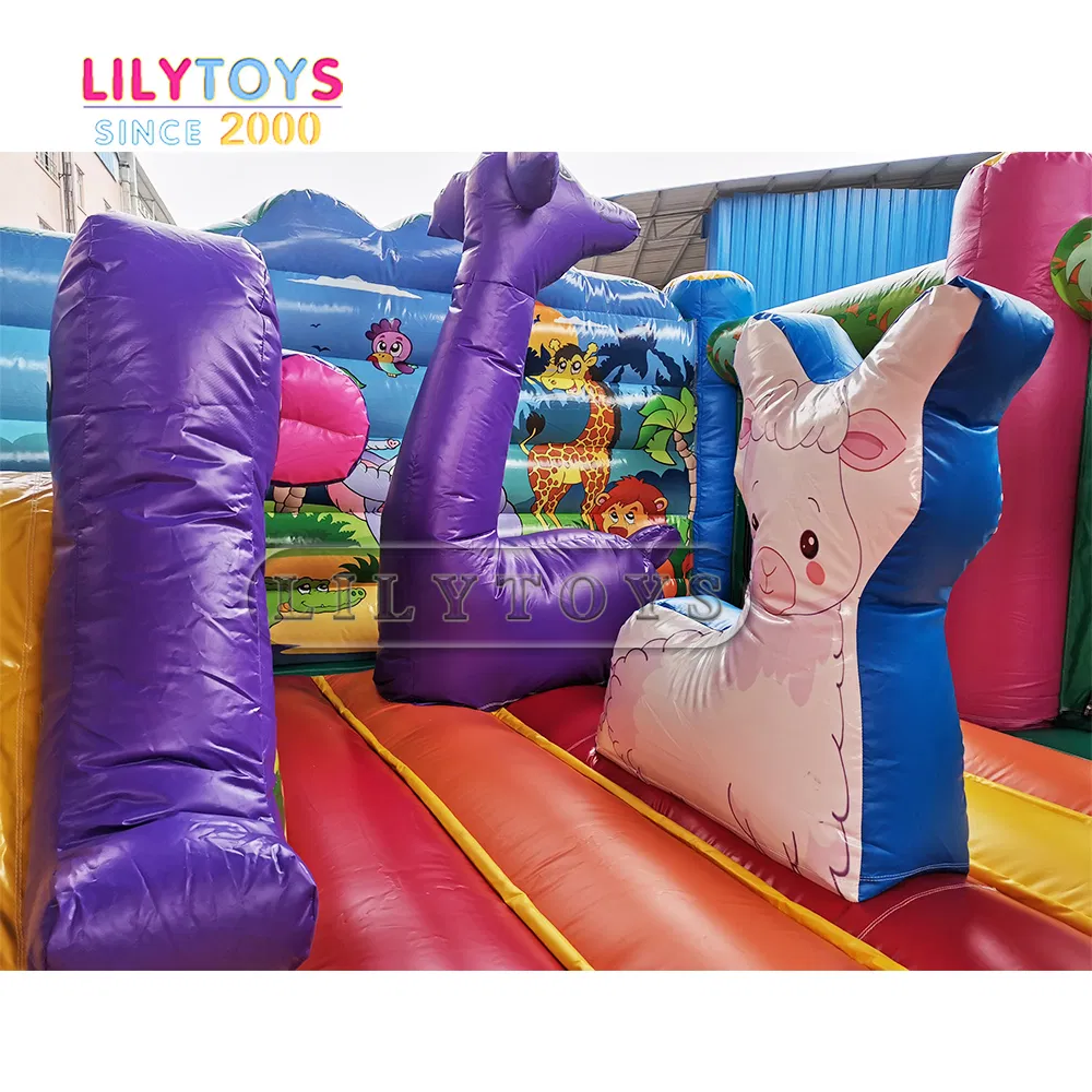 Elephant Theme Small Indoor Inflatable Castle Bouncer Netting House