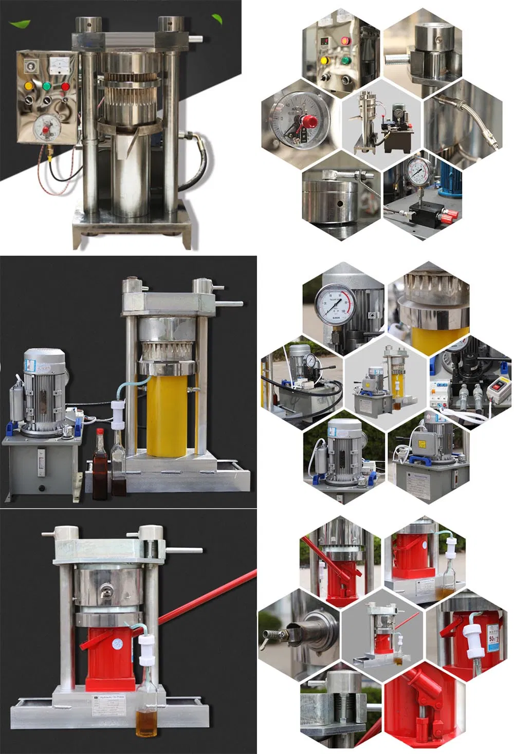 Energy-Saving Home Walnut Cacao Oil Mill Hydraulic Cocoa Sesame Oil Press Machine for Sale