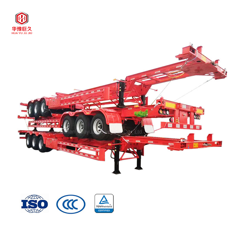 Factory Direct Heavy Duty 2/3axle Gooseneck Skeleton Semi Trailer Container Trucks