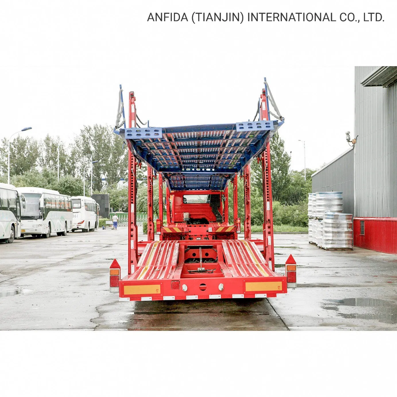 Factory Price Skeleton Frame Car Transport Car Carrier Heavy Duty Tractor Utility Ships Semi Trailer Truck Trailer