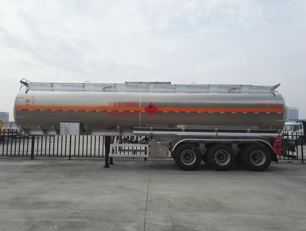 Factory Sale 42cbm Fuel/Oil Tank Trailer 42000L Aluminum Alloy Fuel/Oil Tank Semi Trailer