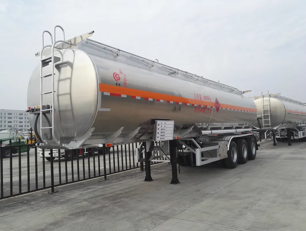 Factory Sale 42cbm Fuel/Oil Tank Trailer 42000L Aluminum Alloy Fuel/Oil Tank Semi Trailer