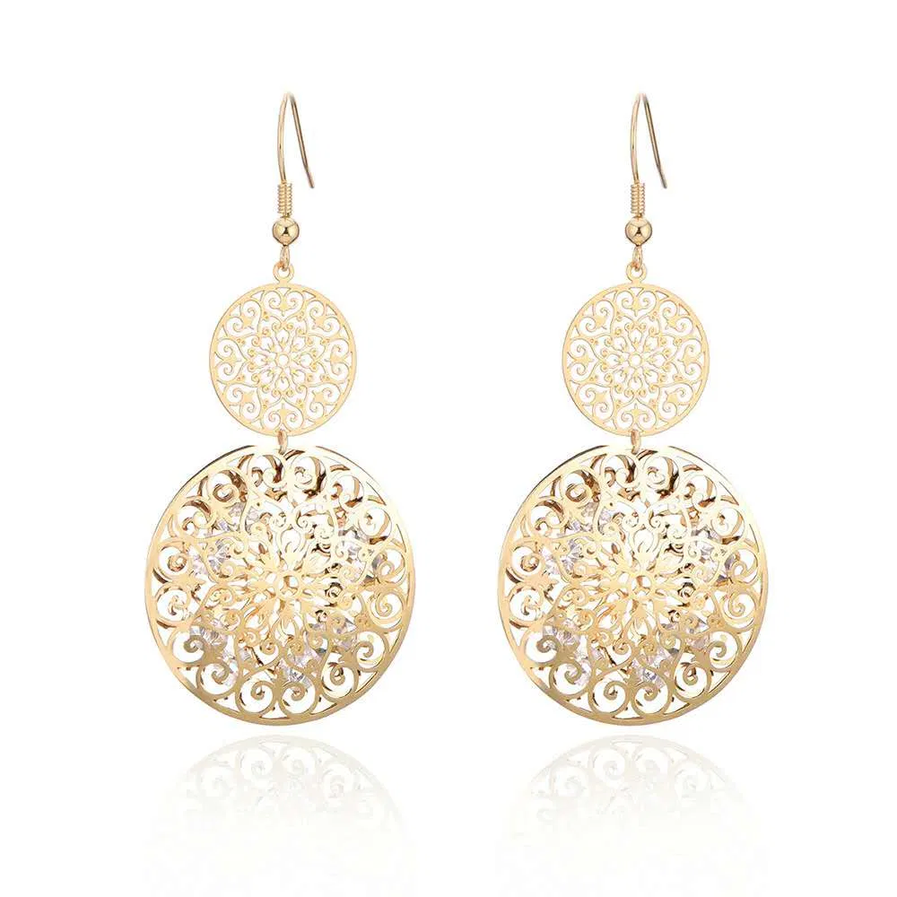 Fashion Exaggerated Round Bohemian Copper Earring