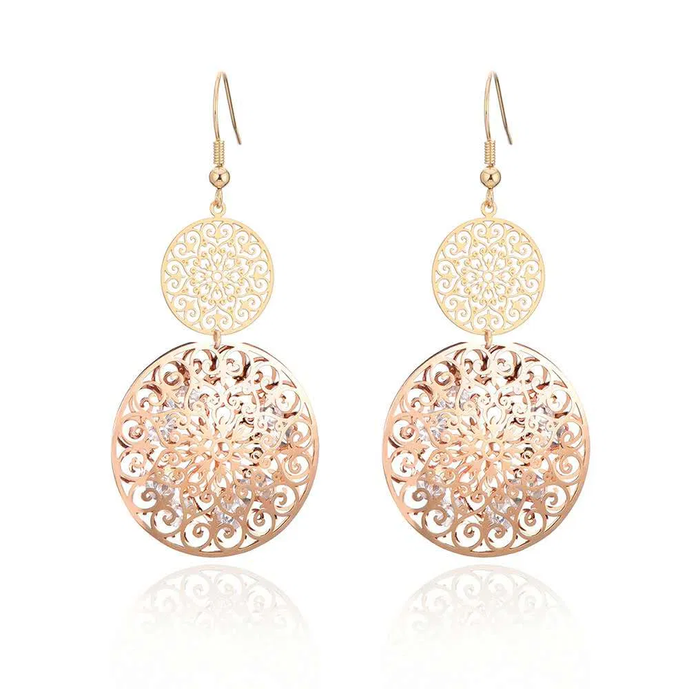 Fashion Exaggerated Round Bohemian Copper Earring