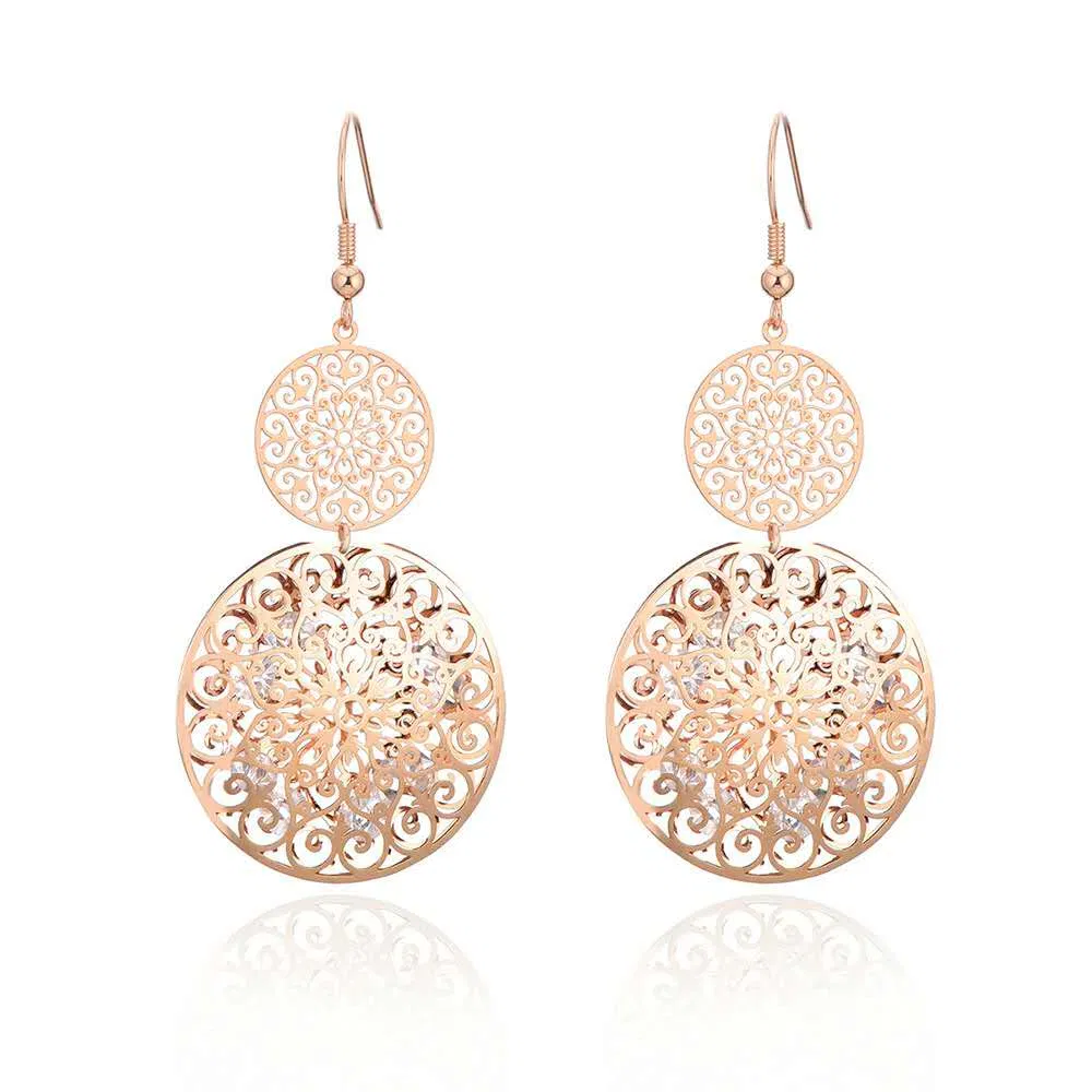 Fashion Exaggerated Round Bohemian Copper Earring