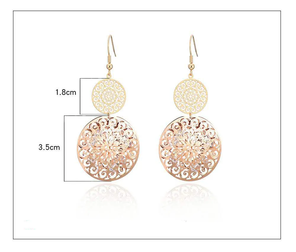 Fashion Exaggerated Round Bohemian Copper Earring