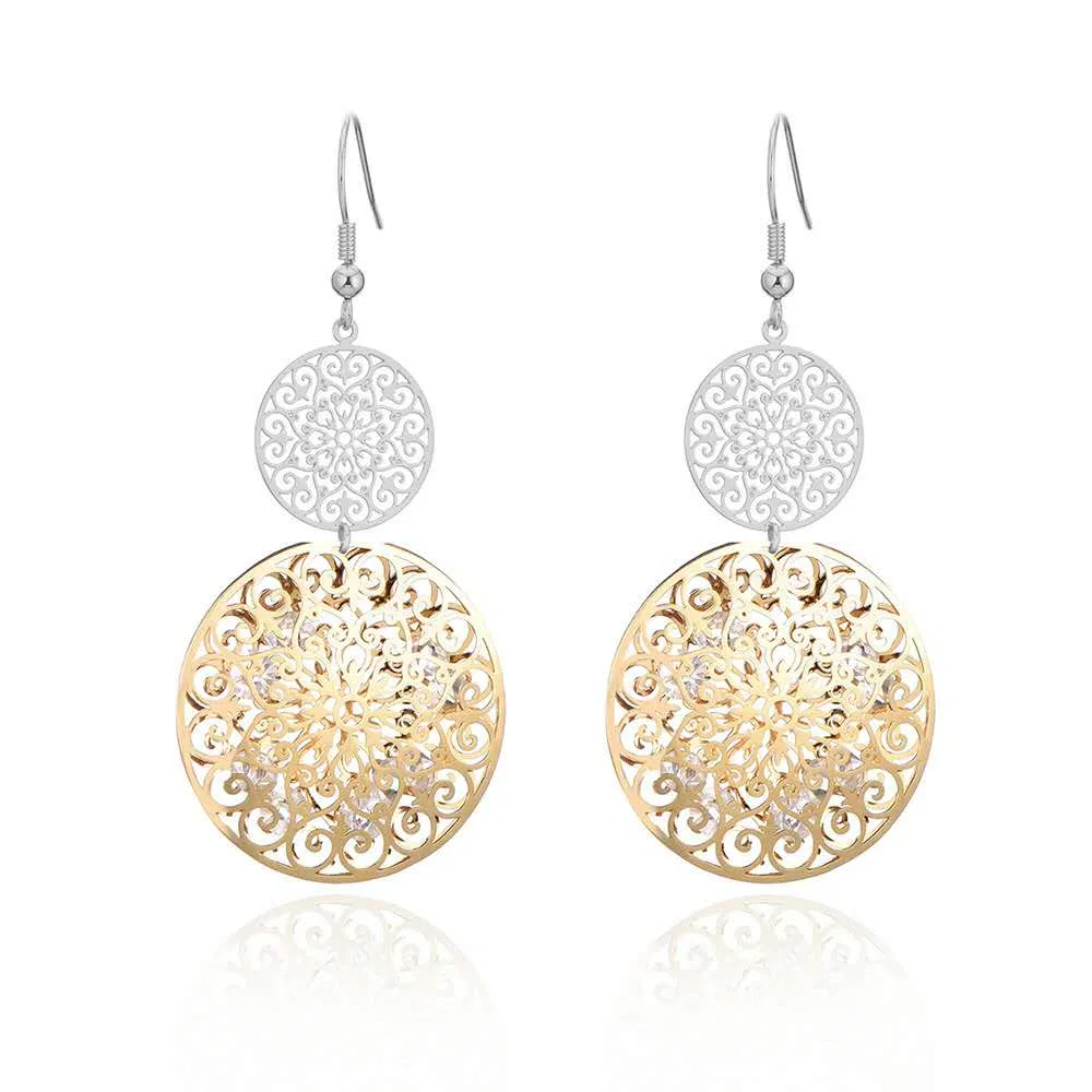 Fashion Exaggerated Round Bohemian Copper Earring