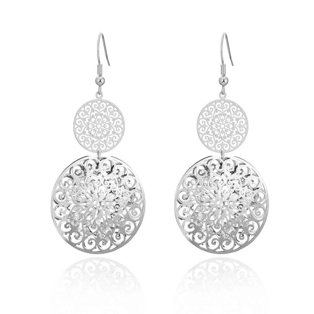 Fashion Exaggerated Round Bohemian Copper Earring