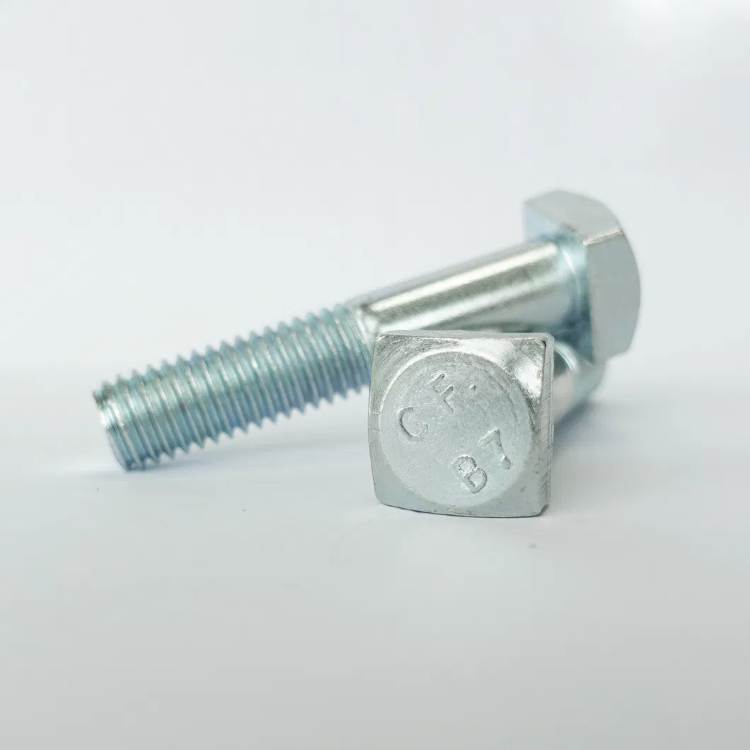 Square Head Bolt Gr. B7 Zinc Plated