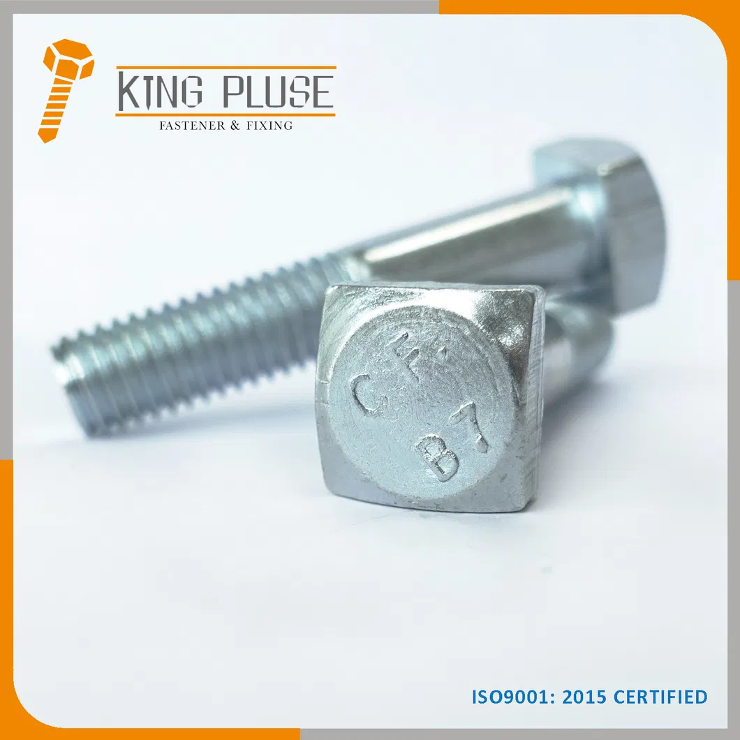 Square Head Bolt Gr. B7 Zinc Plated