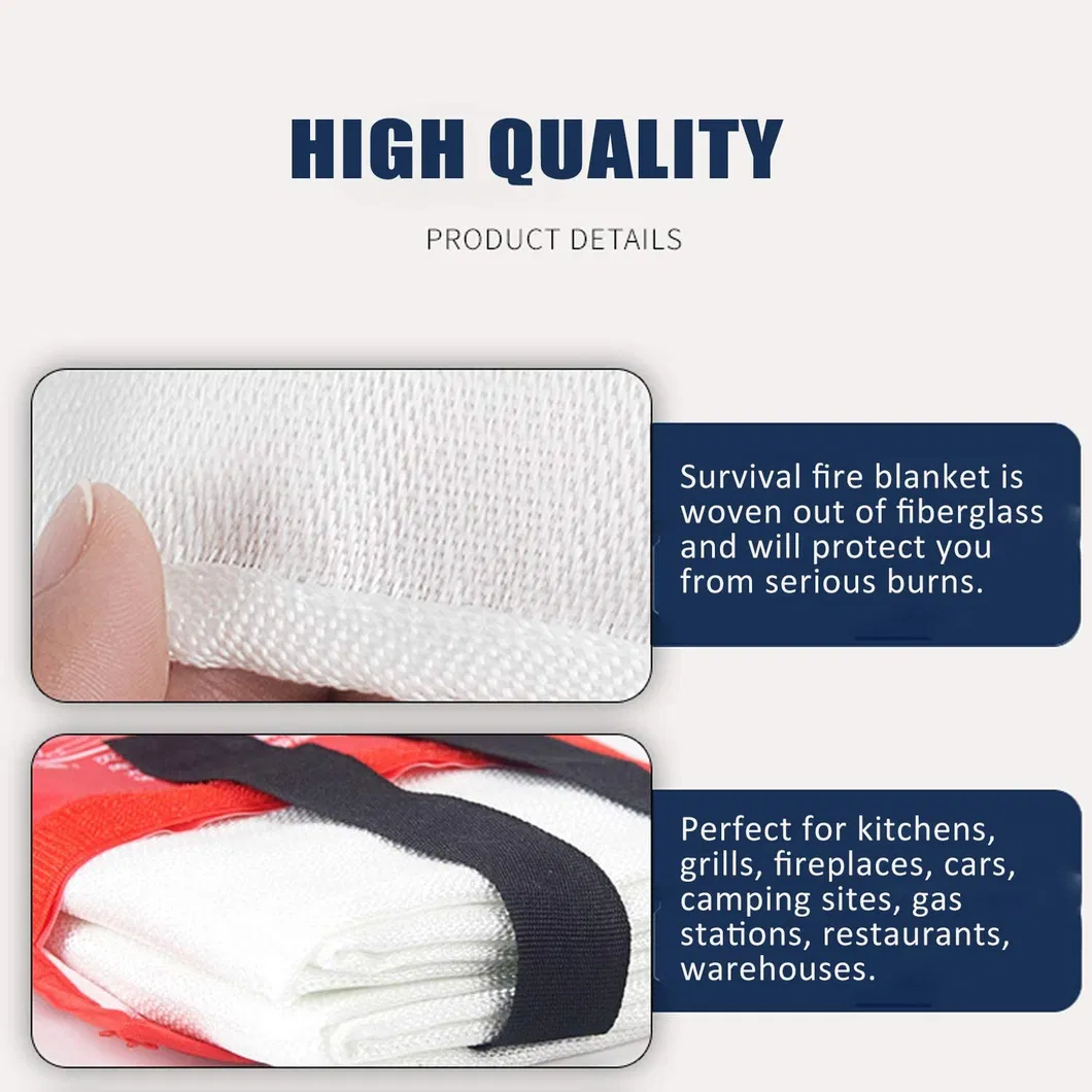 Fire Resistant Composite Emergency Survival Glass Fiber Fire Blanket