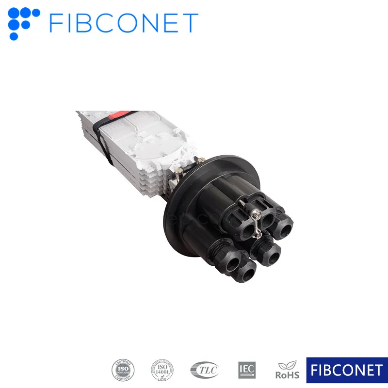 FTTH 1 Inlet 4 Outlet 96 Core Vertical Dome Type Fiber Optic Splice Closure