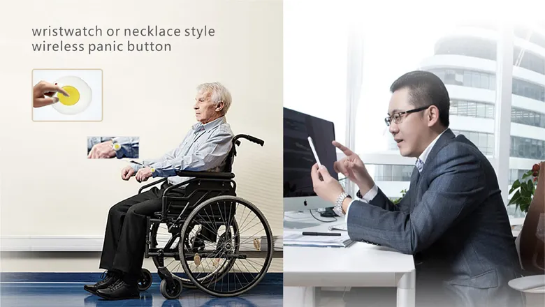 GSM Emergency Alarm Elderly Emergency Calling Alarm System with Bracelet Panic Button Sos