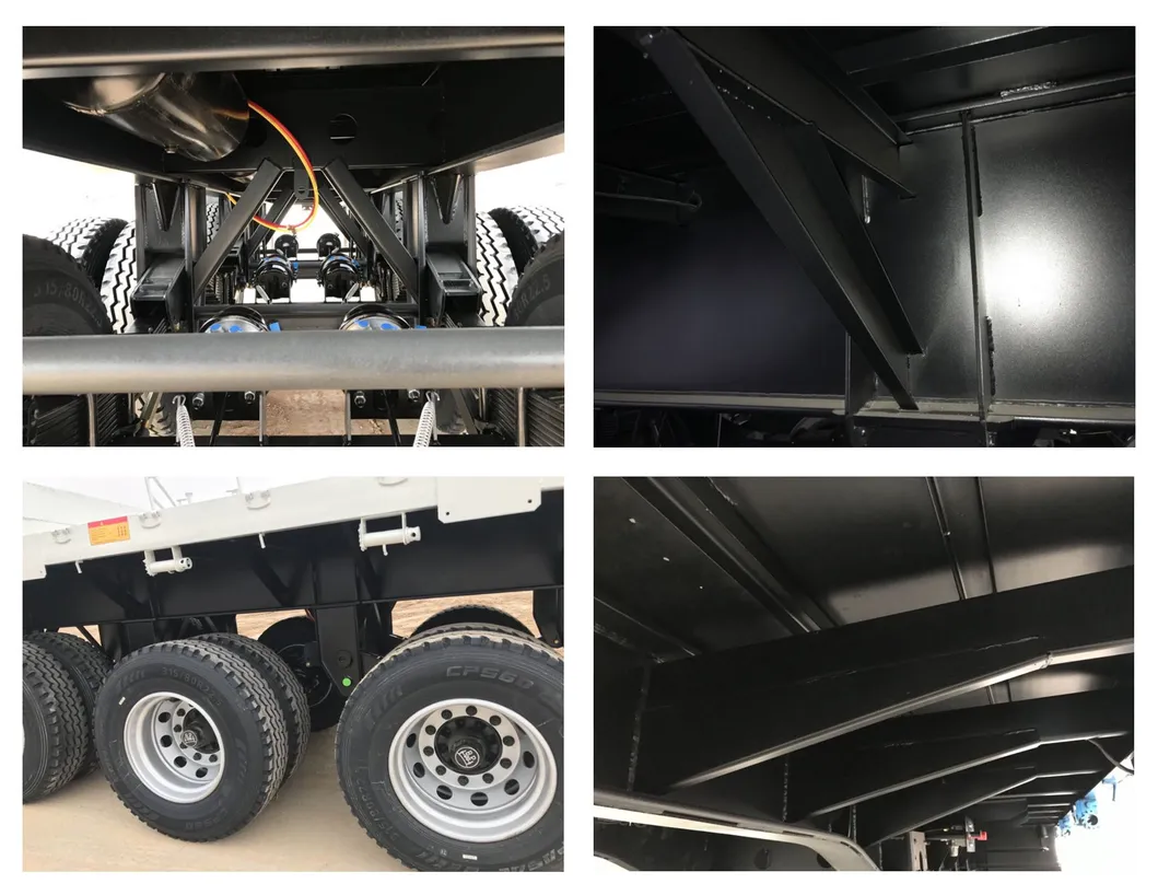 Haiqi Brand Top Quality 3 Axles 50tons High Bed Cargo Semi Trailer
