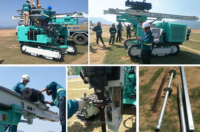 Hfpv-1 High Efficiency Solar Panel Pile Driver