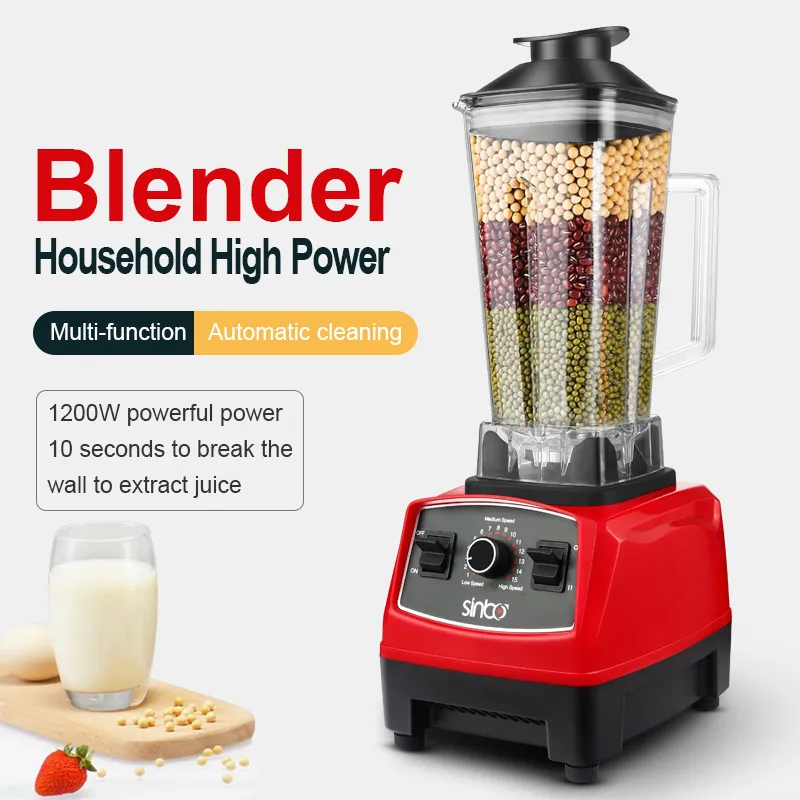 High Power Beauty 6 Blades Plastic/Glass Bottle Crushed Ice Blender Food Processors
