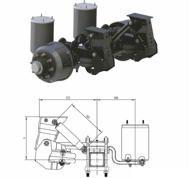 High Quality 11t 13t Mechanical Suspension Parts Trailer Suspension