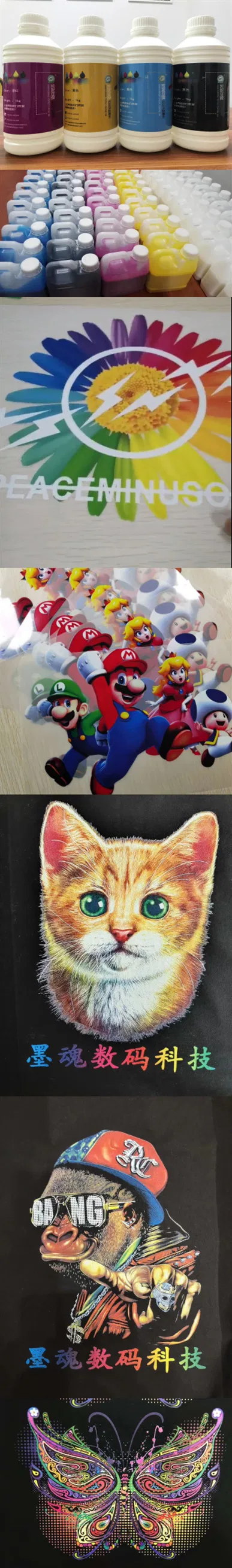 High Quality DTG Digital Textile Cmyk Water Based Pigment Printing Ink with High Fluency for Inkjet T-Shirts Printing