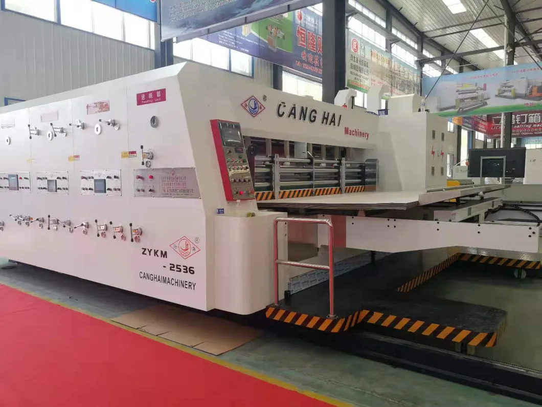 High Speed 2 Color Printer Slotter Die Cutter with Stacker