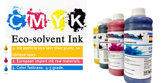 Hot Sale Eco-Solvent Ink Bottled 1000ml Chinese Manufacturer for Inkjet Digital Printer