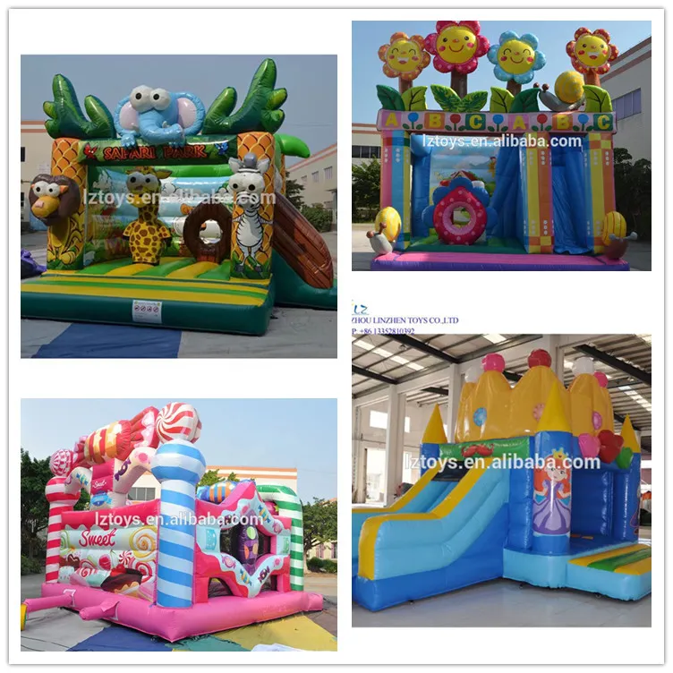 Hot Sale Flower Design New Arrival Inflatable Bounce House with Slide