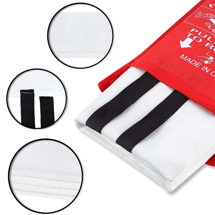 Hot Sale Industrial Air Retardant Non Conductive Fireproof Fiberglass Fabric Fire Blanket