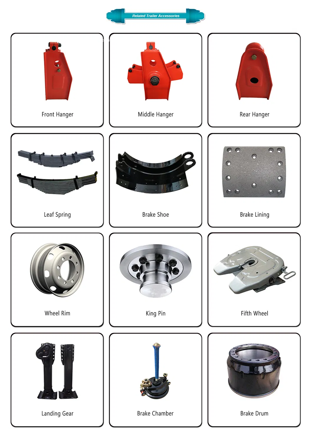 Hot Selling American Type Inboard 13t Axle for Semi Trailer Parts and Spare Parts
