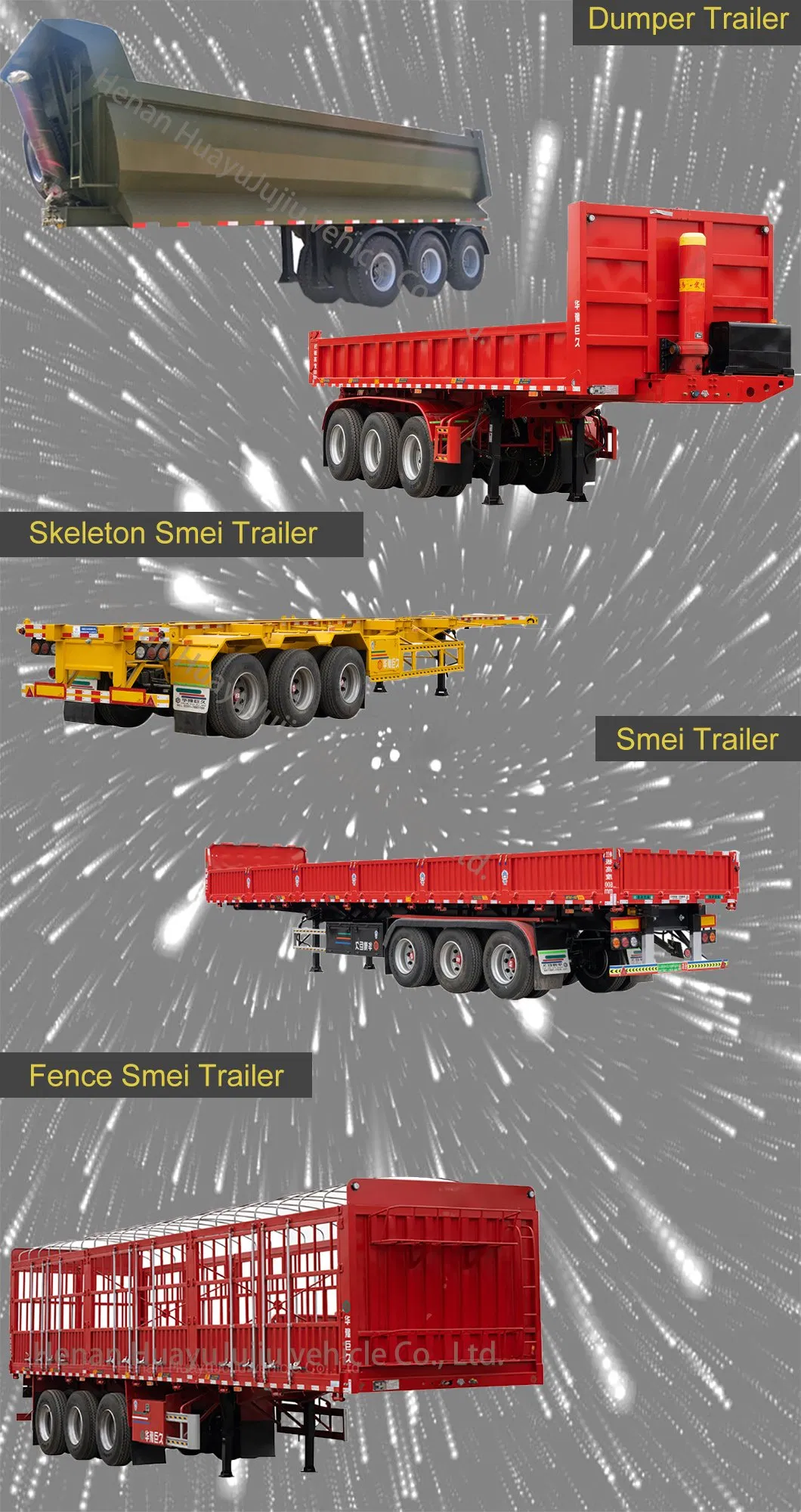 HS87163990 Sand Rocks Tilt Container Tipper Semitrailer Made in China