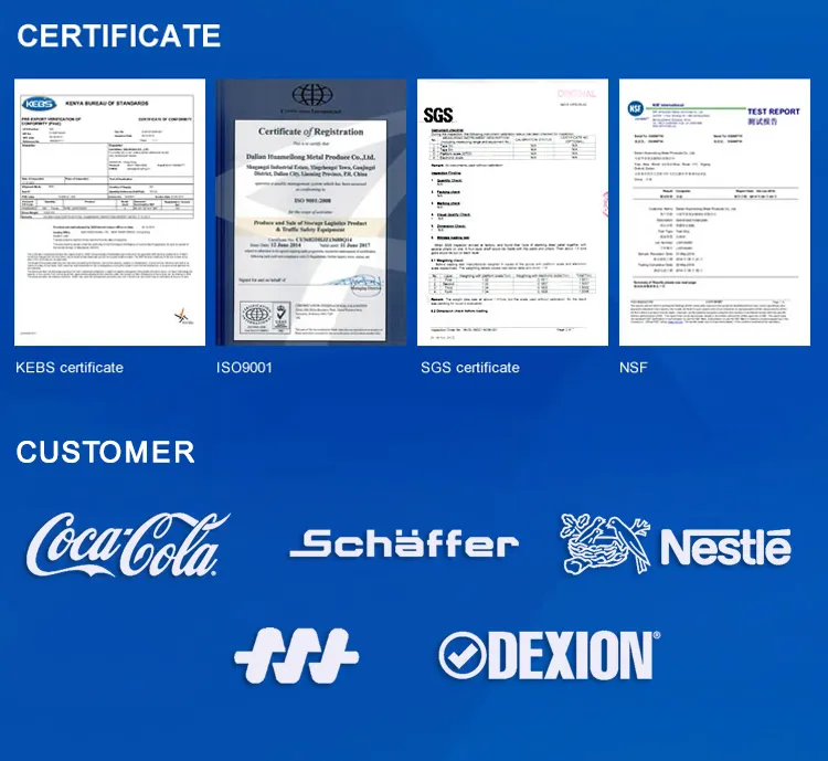 Huameilong Double Faced Square Warehouse Steel Metal Pallet for Sale