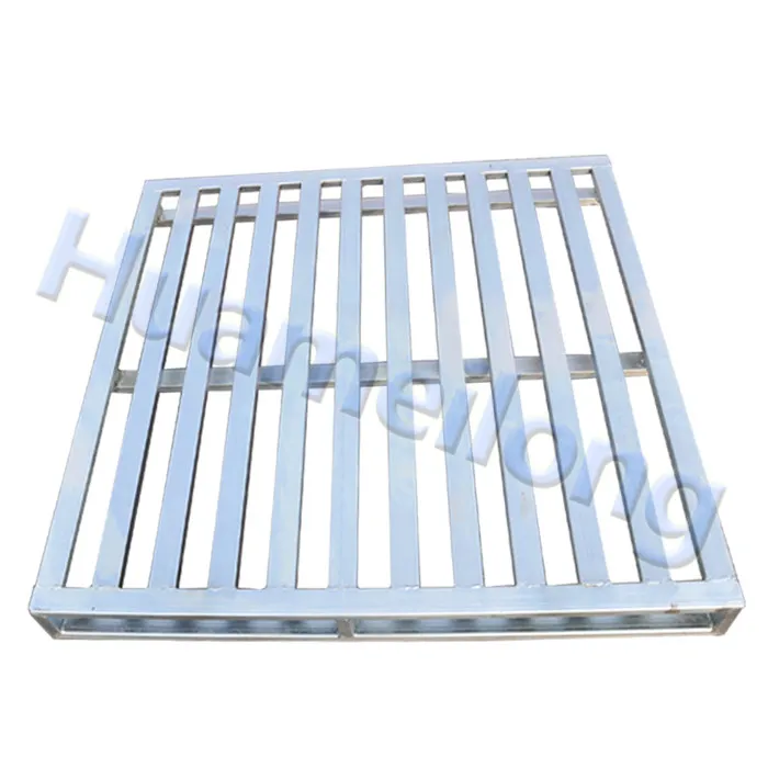 Huameilong Double Faced Square Warehouse Steel Metal Pallet for Sale