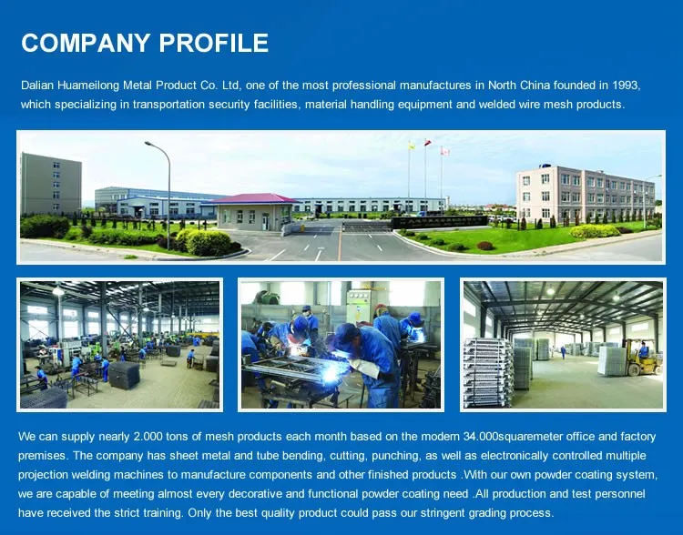 Huameilong Double Faced Square Warehouse Steel Metal Pallet for Sale