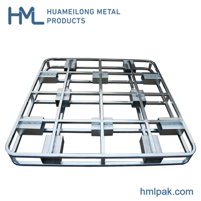 Huameilong Double Faced Square Warehouse Steel Metal Pallet for Sale