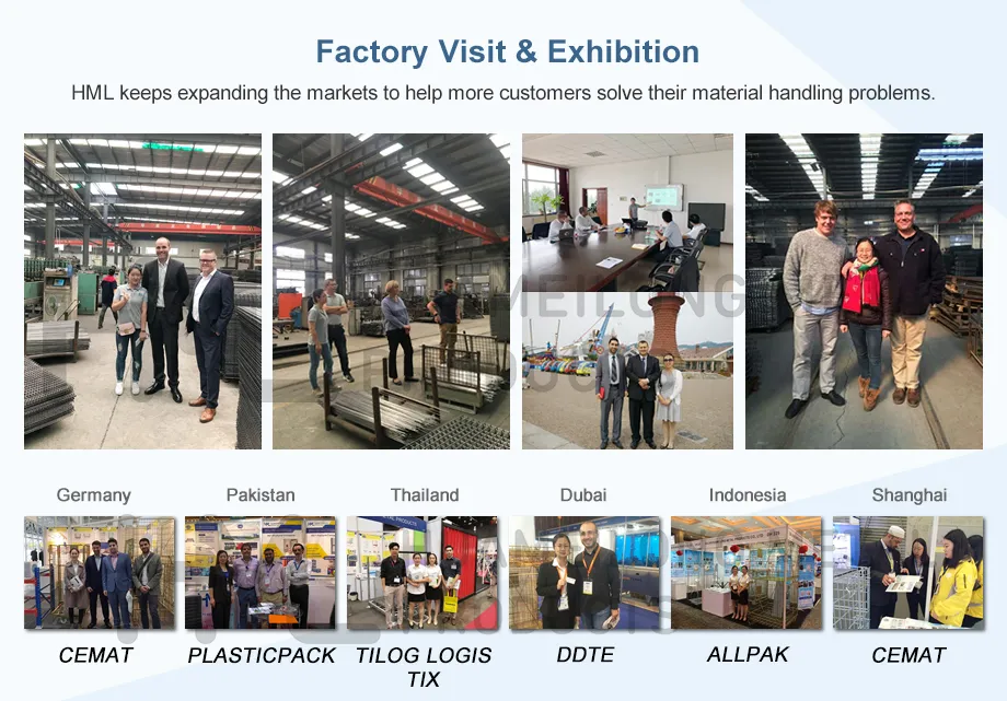 Huameilong Galvanized Stackable Warehouse Durable Metal Box for Rubber Storage