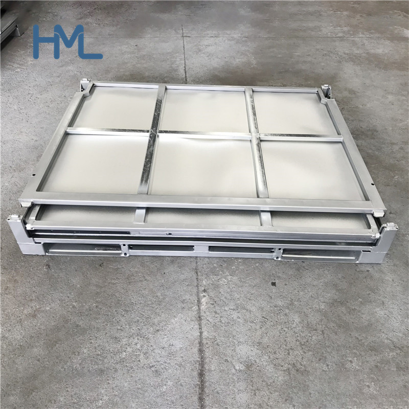 Huameilong Galvanized Stackable Warehouse Durable Metal Box for Rubber Storage