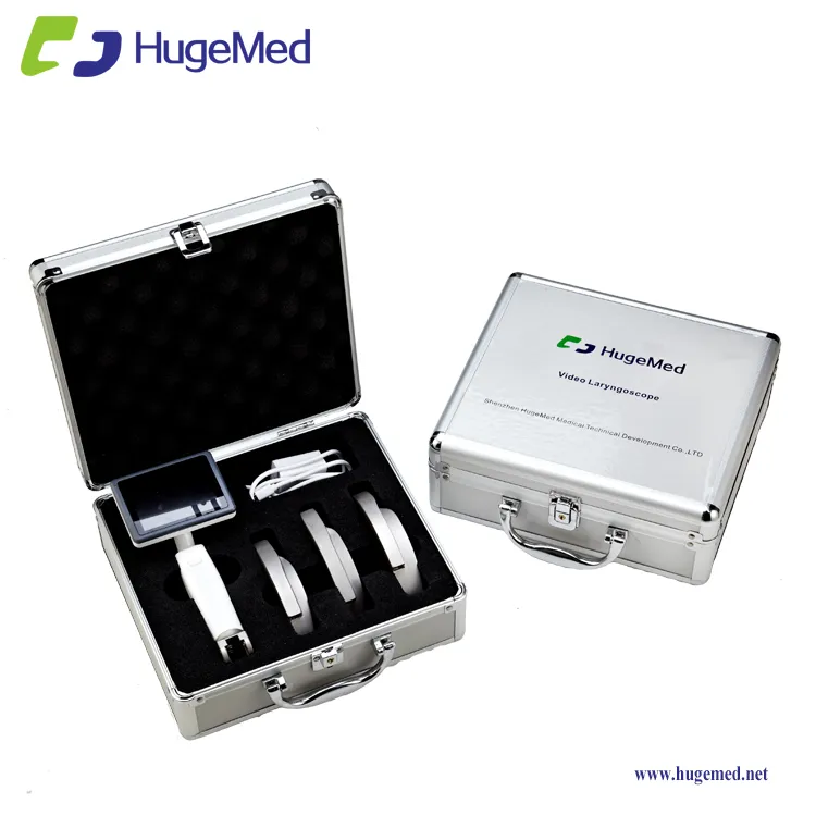 Hugemed Vl3r Reusable Video Laryngoscope with Stainless Steel Blades for Difficult Airway Management