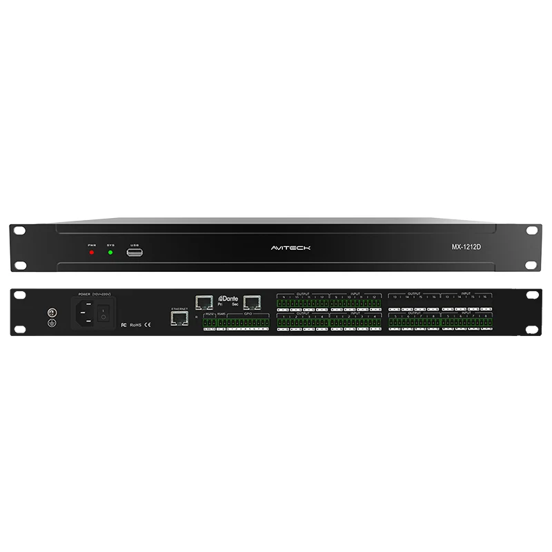 Dante 12 in 12 Out Network Audio Processor