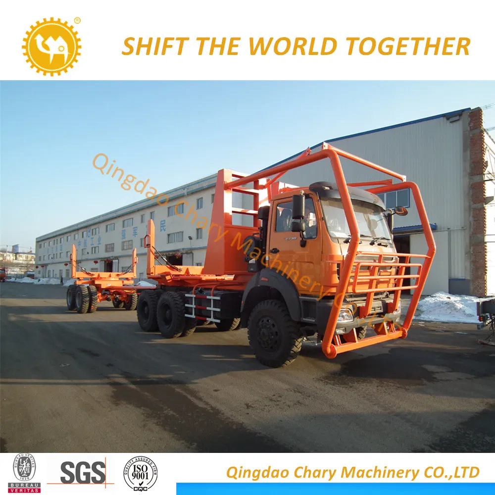 in Stock Beiben 50tons 6X4 Logging Truck and Trailer
