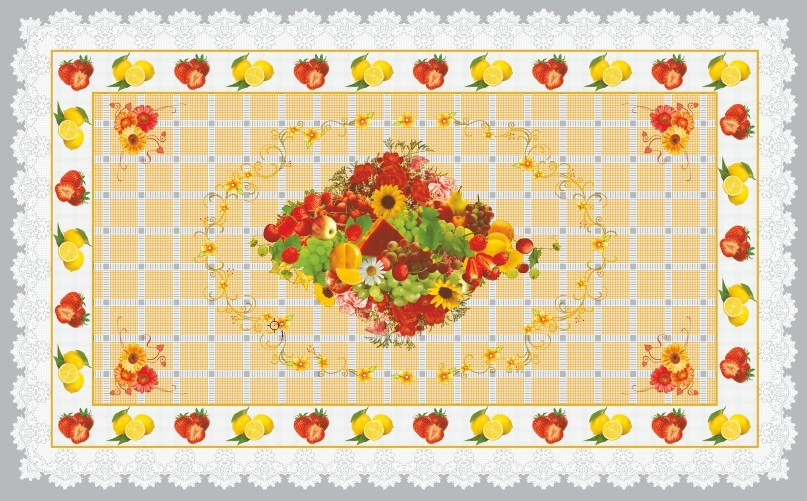 Independent Design LFGB Oko -Tex 100 Transparent Printed Tablecloth 80*130cm
