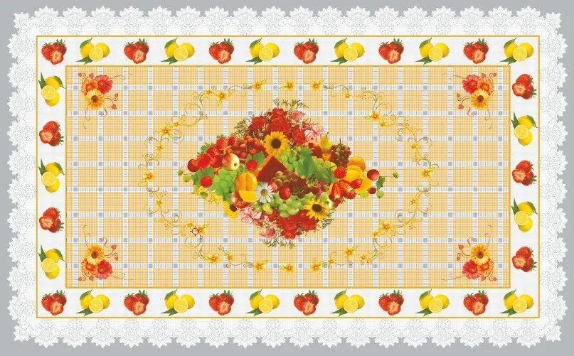 Independent Design LFGB Oko-Tex 100 Transparent Printed Tablecloth 80*130cm