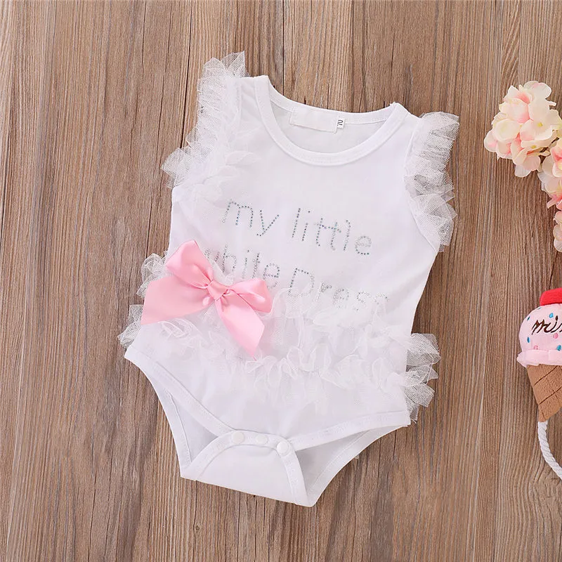 Infant Girls Bodysuits No Sleeve Baby Clothes Summer Newborn Baby Clothes Kawaii Outfit Infant Short Sleeve Daddy Cute Gift New