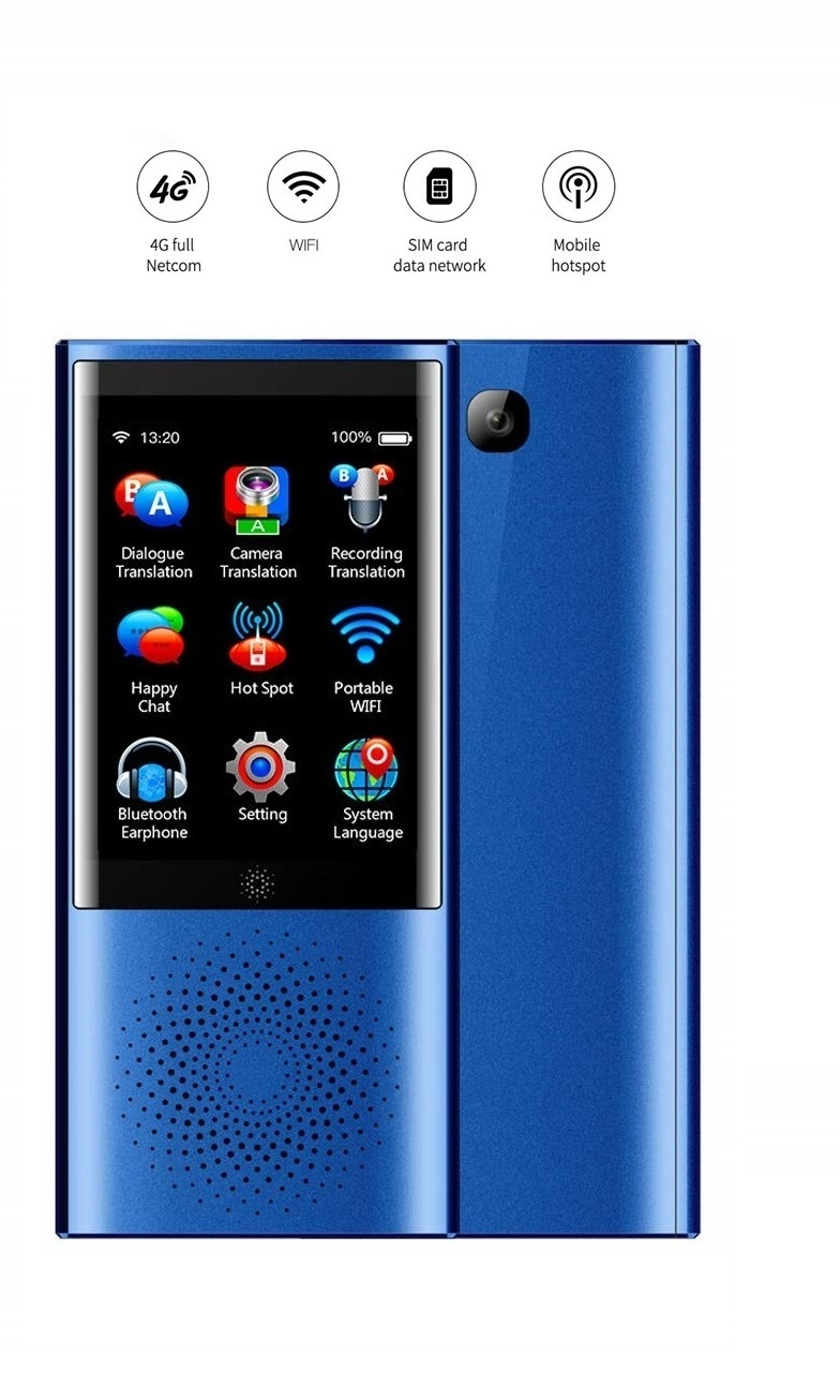 Instant Offline Language Translator Device Two-Way Translator 75 Languages Translation Photo Translation 4G WiFi Hotspot Connection Networks